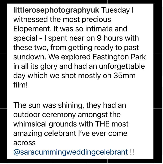 A recent review from a Photographer
