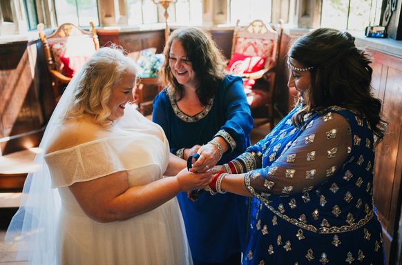 Sara Cumming - Celebrant, performing a Hand Fasting Ritual